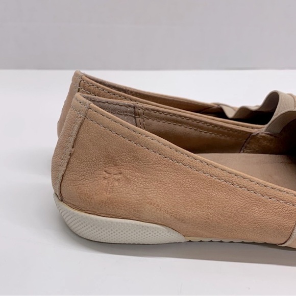 FRYE Melanie Slip-On Ash Tan Leather Loafers / Flats - Picture 3 of 8
